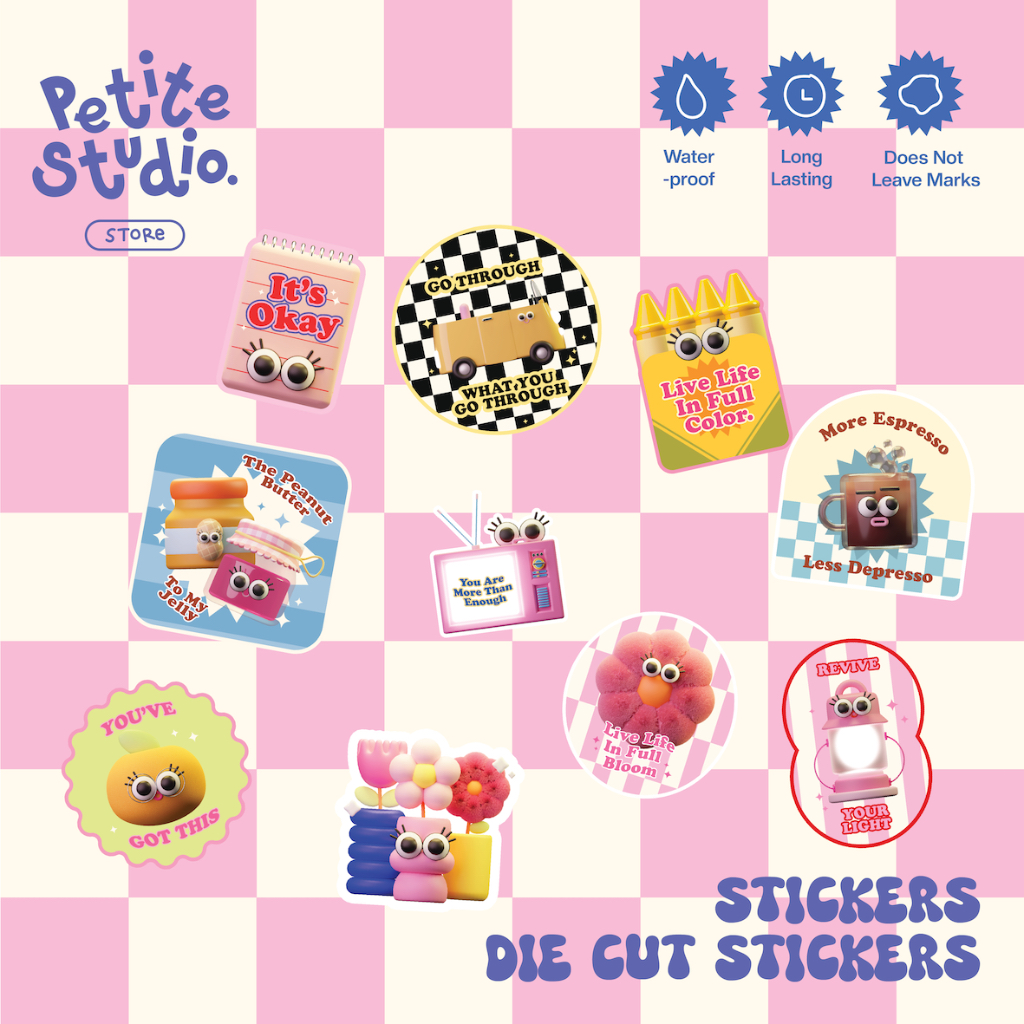 

Petite Studio's Positivity Die Cut Stickers | Sticker laptop handphone | Vinyl Waterproof Stickers