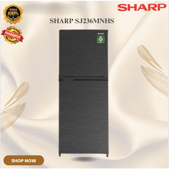 Kulkas 2 Pintu Sharp SJ-236MNHS/SJ236MNHS/SJ 236MNHS/SJ-236-MNHS/SHARP KULKAS ORIGINAL GARANSI RESMI
