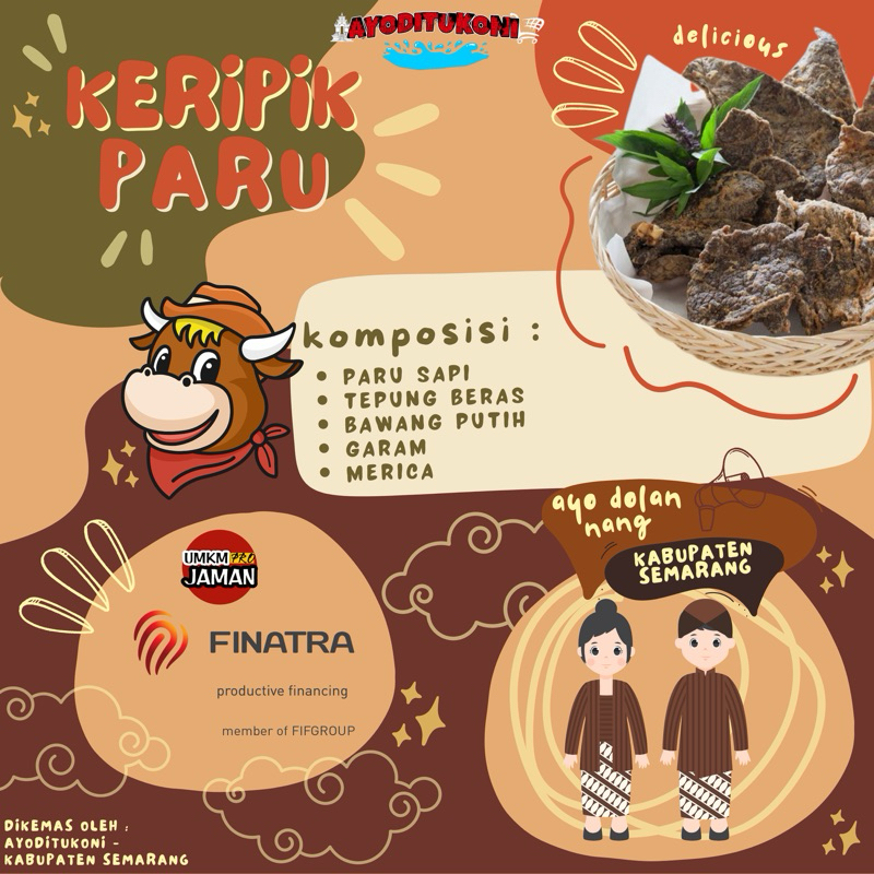 

Keripik Paru Sapi Asli Kripik Renyah Oleh oleh Camilan cemilan 250gr