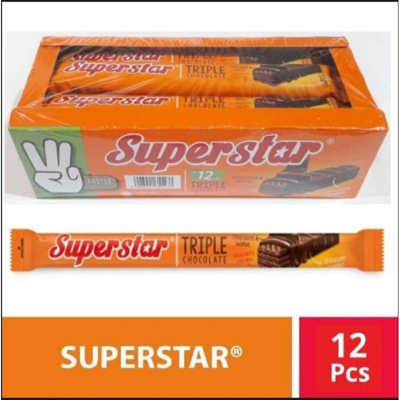 

wafer superstar coklat isi 12 pcs
