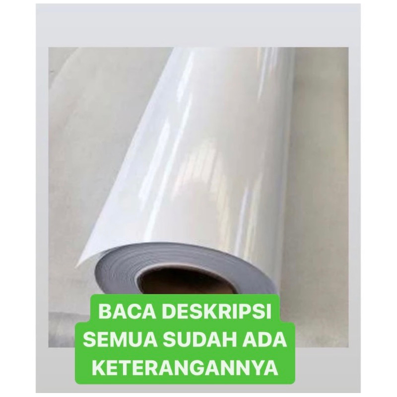 Wrapping motor - Sticker Skotlet PUTIH GLOSSY Glosi skotlet motor mobil lebar 45cm