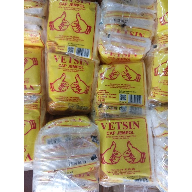 

Vetsin cap jempol abadi (pack) isi 20pc ukuran 50gr/pc