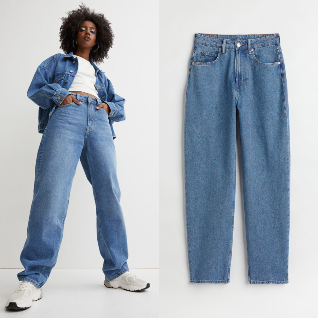 H&M BAGGY ULTRA HIGHWAIST JEANS