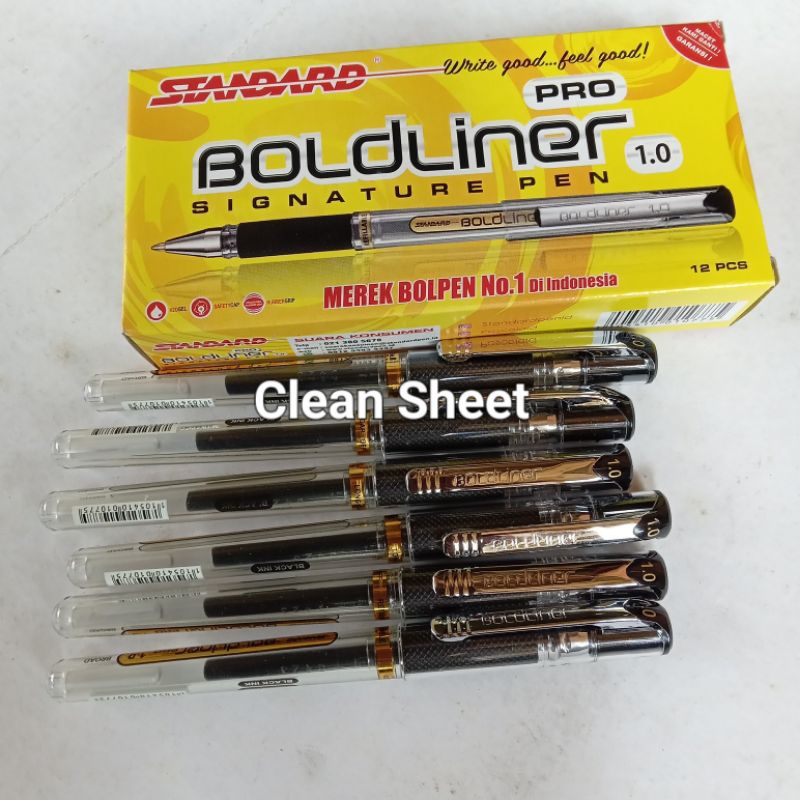 

Pulpen gel boldliner pro 1.0mm hitam (Harga/1 lusin)