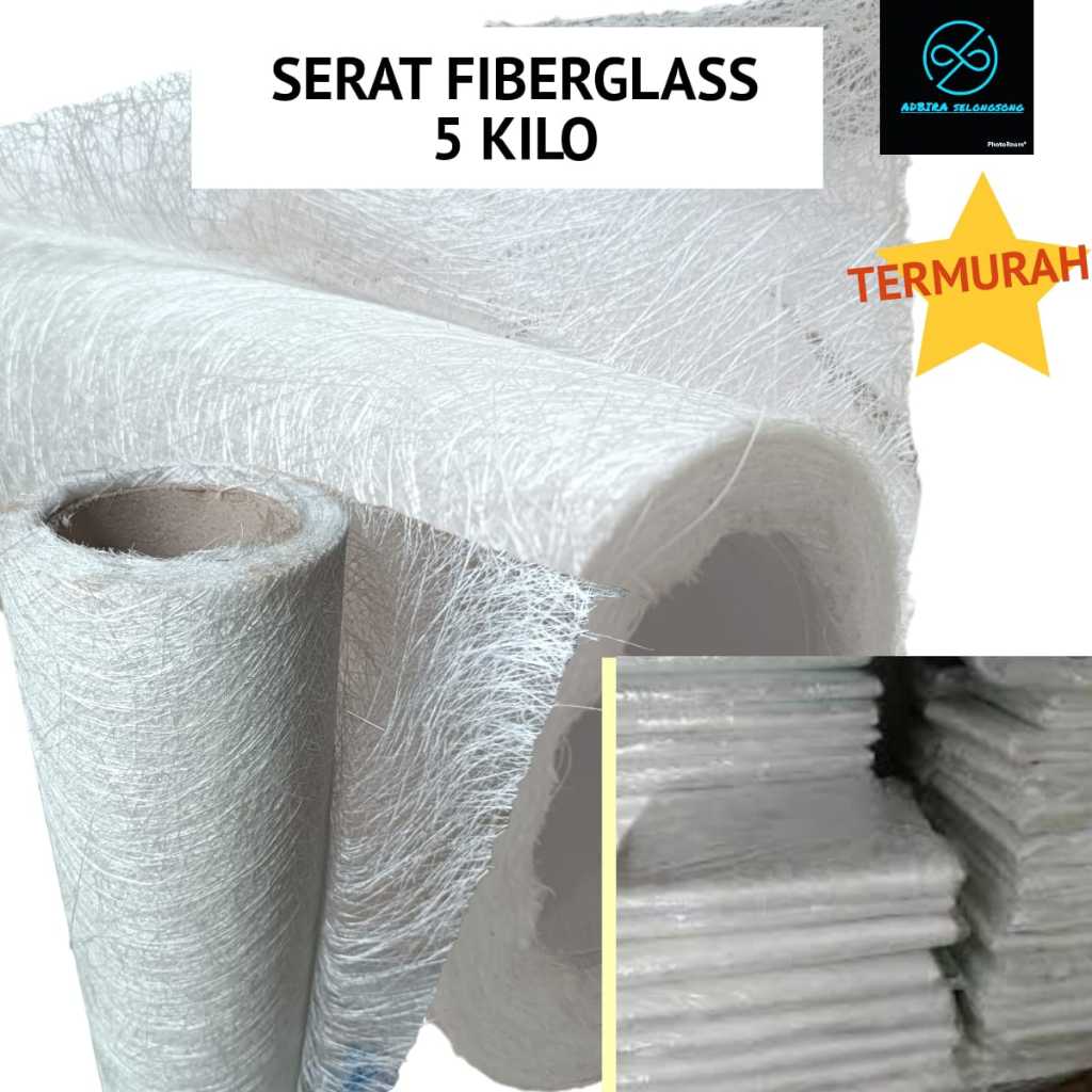TERMURAH ISI 5 KG Serat Fiber / Mat fiber / Waterproofing / Penambal Bocor / Anti Bocor / Resin Fibe