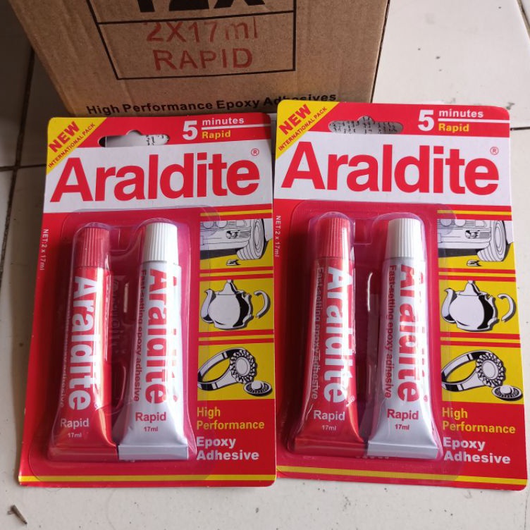 

Model Ekonomis Lem Epoxy Besi rapid cepat 5 menitAraldite merah