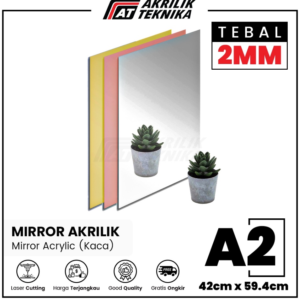 

Free Pengemasan Lembaran Akrilik Mirror Acrylic Sheet Silver Rose Gold Ukuran A2
