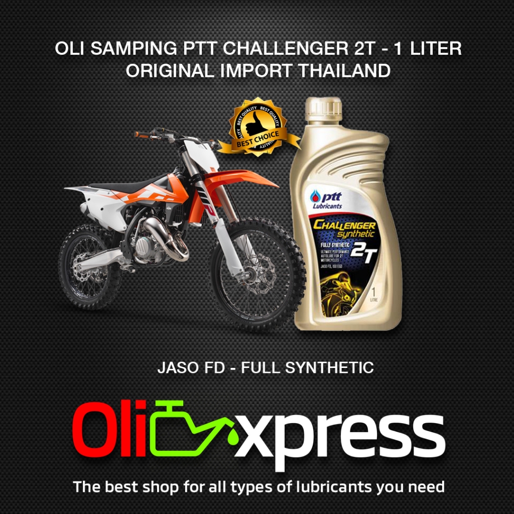 OLI SAMPING PTT CHALLENGER 2T FULL SYNTHETIC 1 LITER