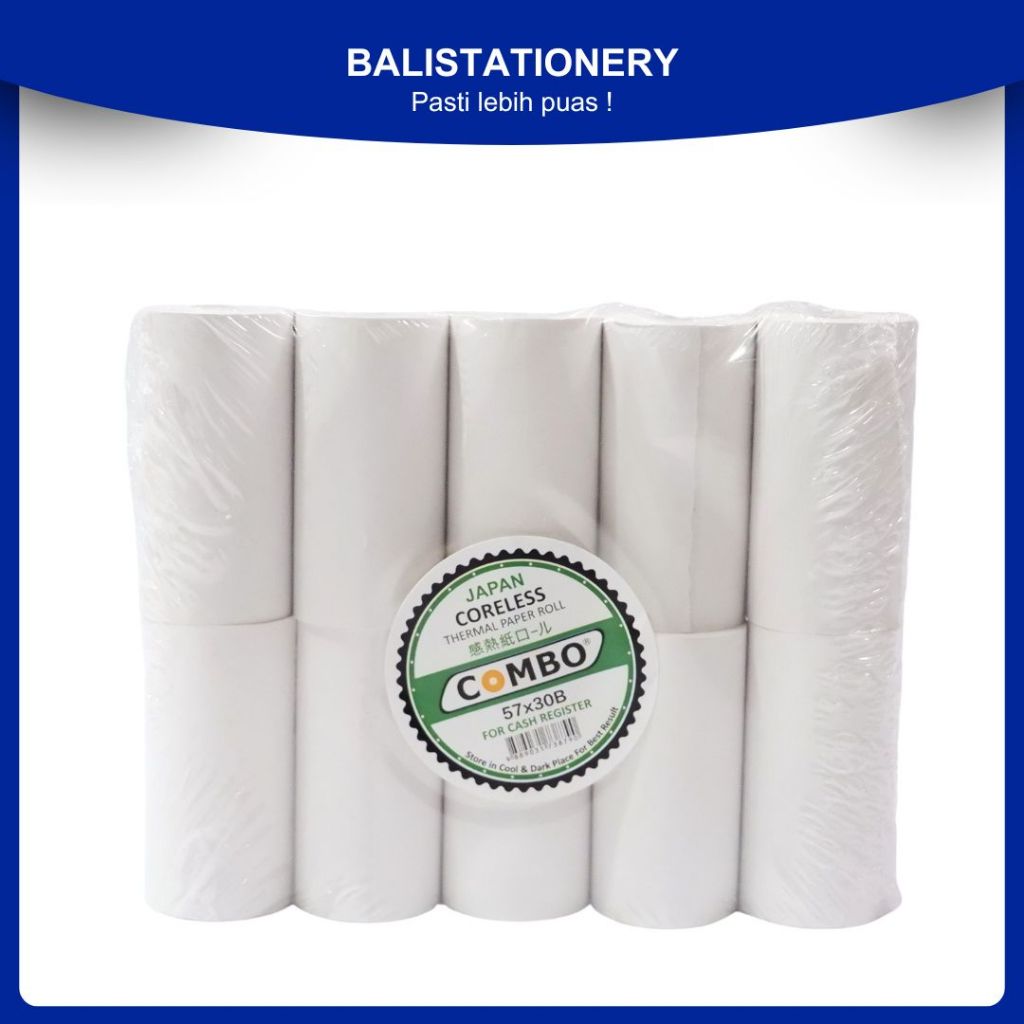 

Kertas Struk Kasir / Kertas Thermal 57 x 30B Combo / Kertas Kasir Roll Combo