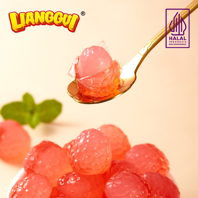 Navi_Lezatoz ( Halal ) Permen Lunak Lianggui Rasa Leci Permen Lunak Rasa Aneka Buah Permen Lunak