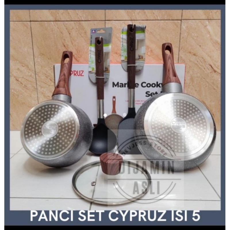 PANCI SET MARBLE 5 pcs cookware set CYPRUZ