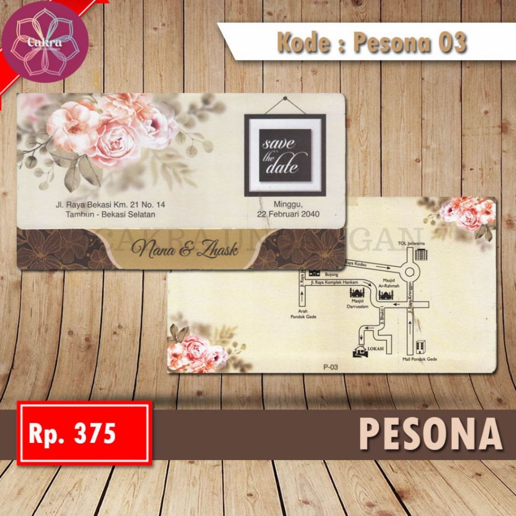 

pesona 03 Blangko Undangan Pernikahan CAKRA
