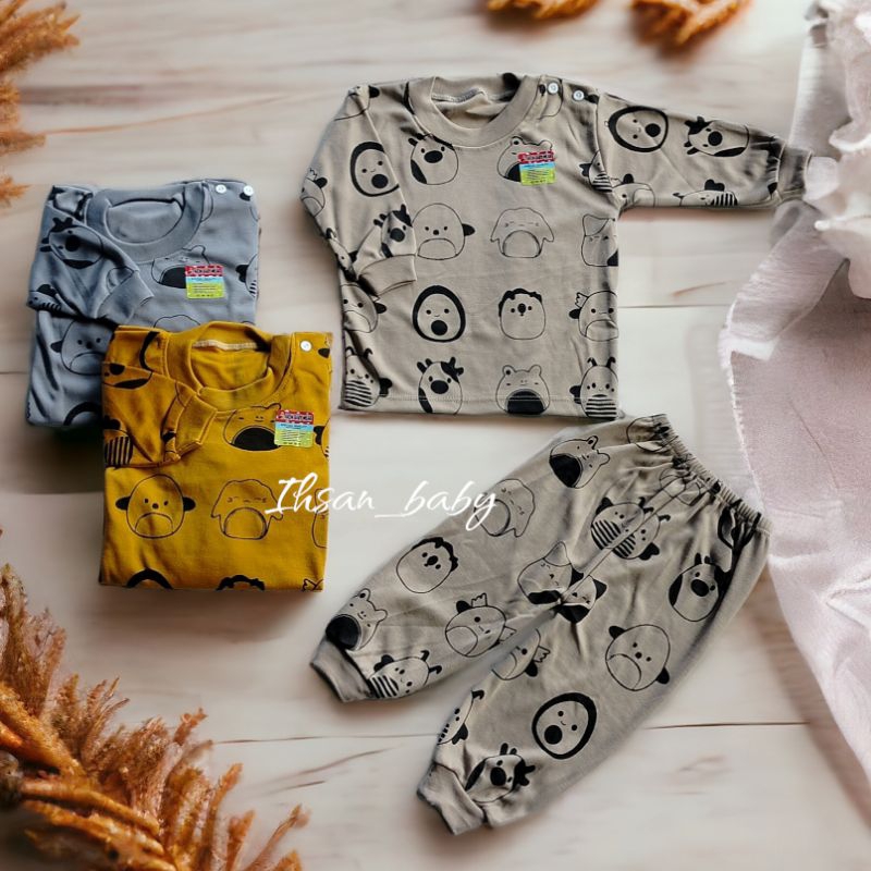 setelan baju bayi kancing bahu arin baby