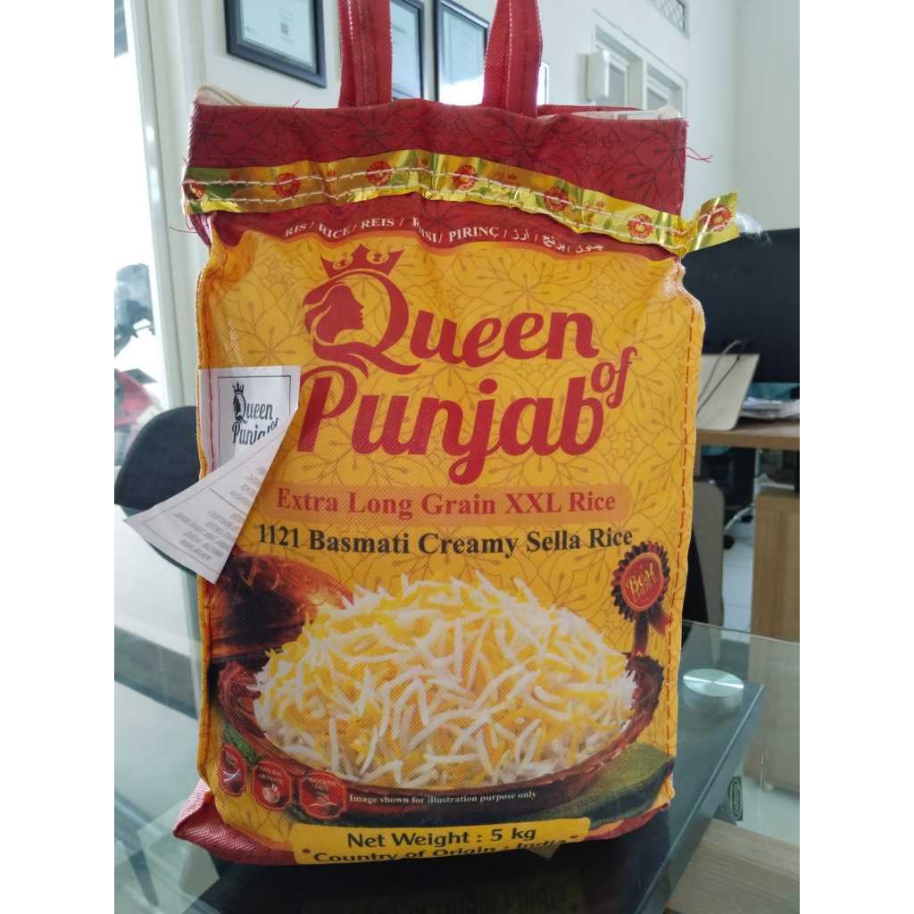 

Beras Basmati Queen Of Punjab 5kg Extra Long Grain XXL Rice 1121 Creamy Sella