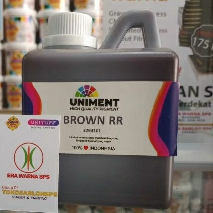 bibit warna / pigment warna uniment Brown RR @500gr