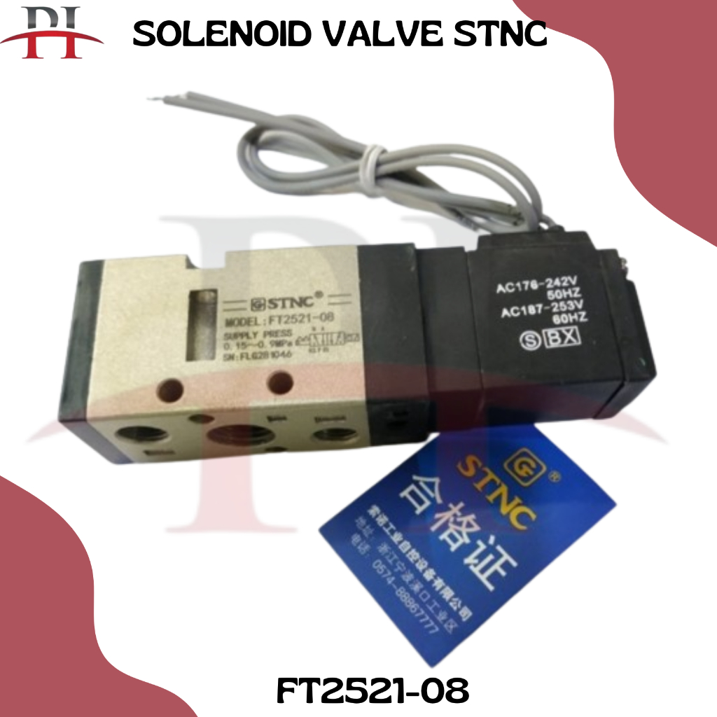 Solenoid valve FT2521 - 08 220 VAC/24VDC 5/2 WAY STNC