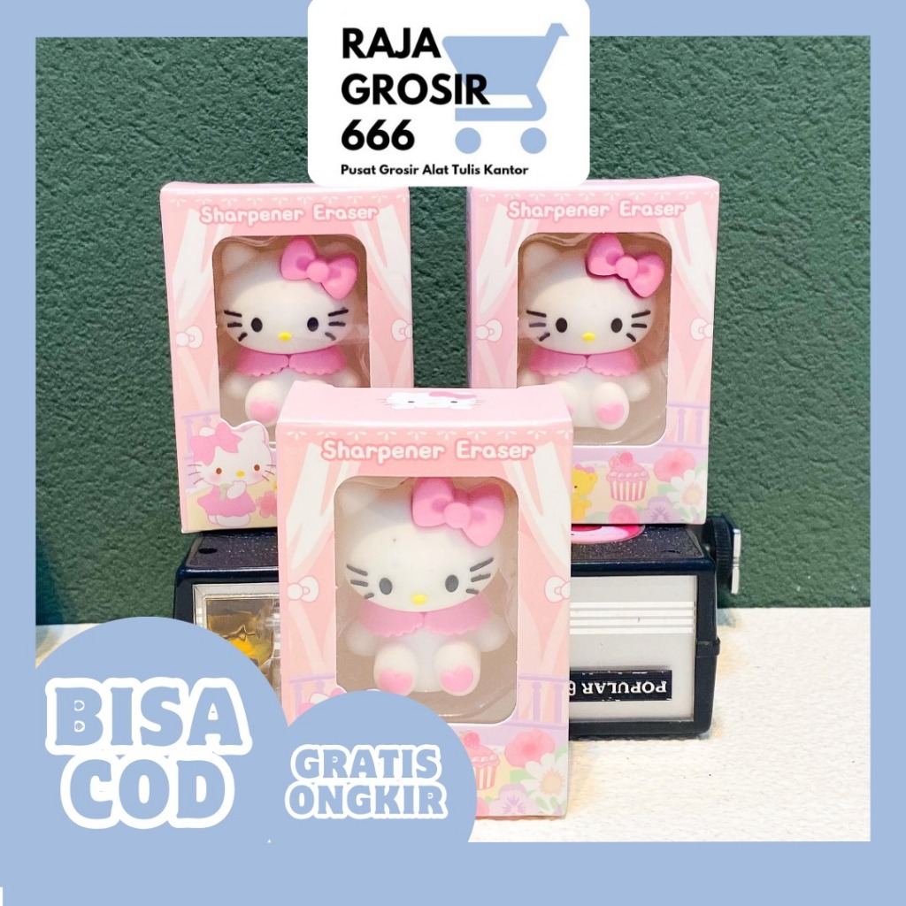 

2 IN 1 HAPUSAN DAN SERUTAN MINIATUR HELLO KITTY ER-1221 ERASER KEKINIAN UNIK TERMURAH WARNA WARNI LUCU