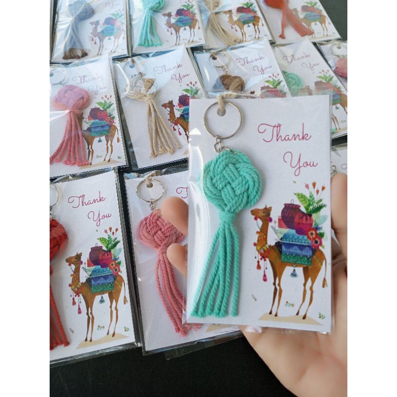 gantungan kunci macrame/souvenir murah macrame keychain