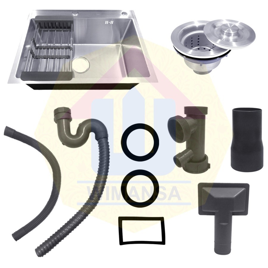 WMS-BAK CUCI PIRING ERNESTO ER 6045 SILVER - STAINLES STEEL