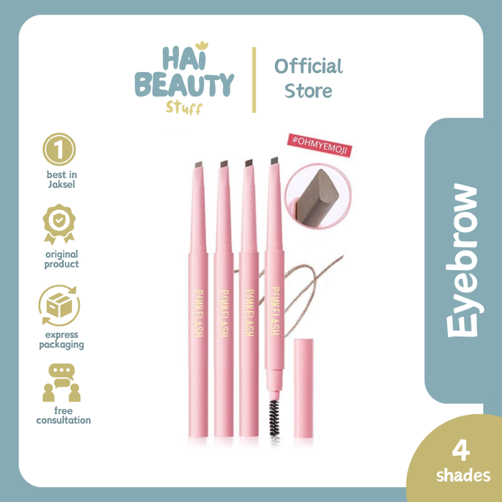 Pinkflash Waterproof Auto Eyebrow Pencil - Pensil Alis Matic Pigmented - HaiBeautyStuff