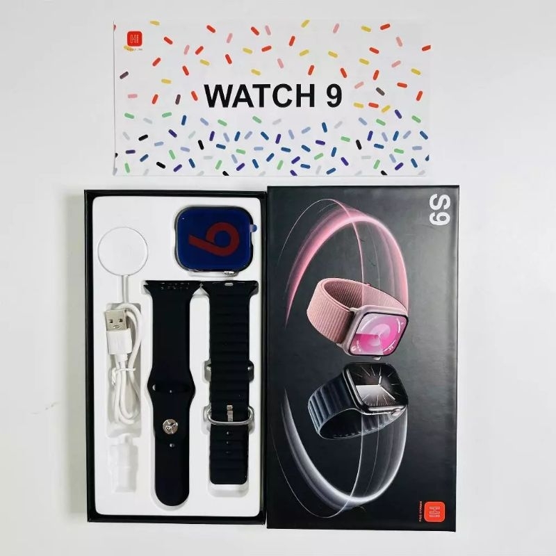 smart watch 9 BLACk/HITAM