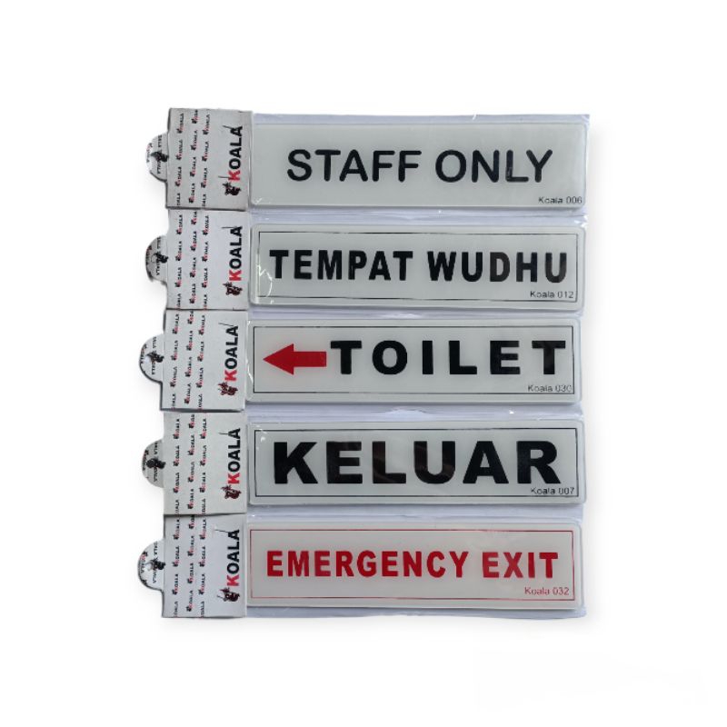 

Akrilik koala / Papan Nama Akrilik Tulisan Toilet Keluar dll - Sign Label Acrylic - Sign Board - Acrylic Sign