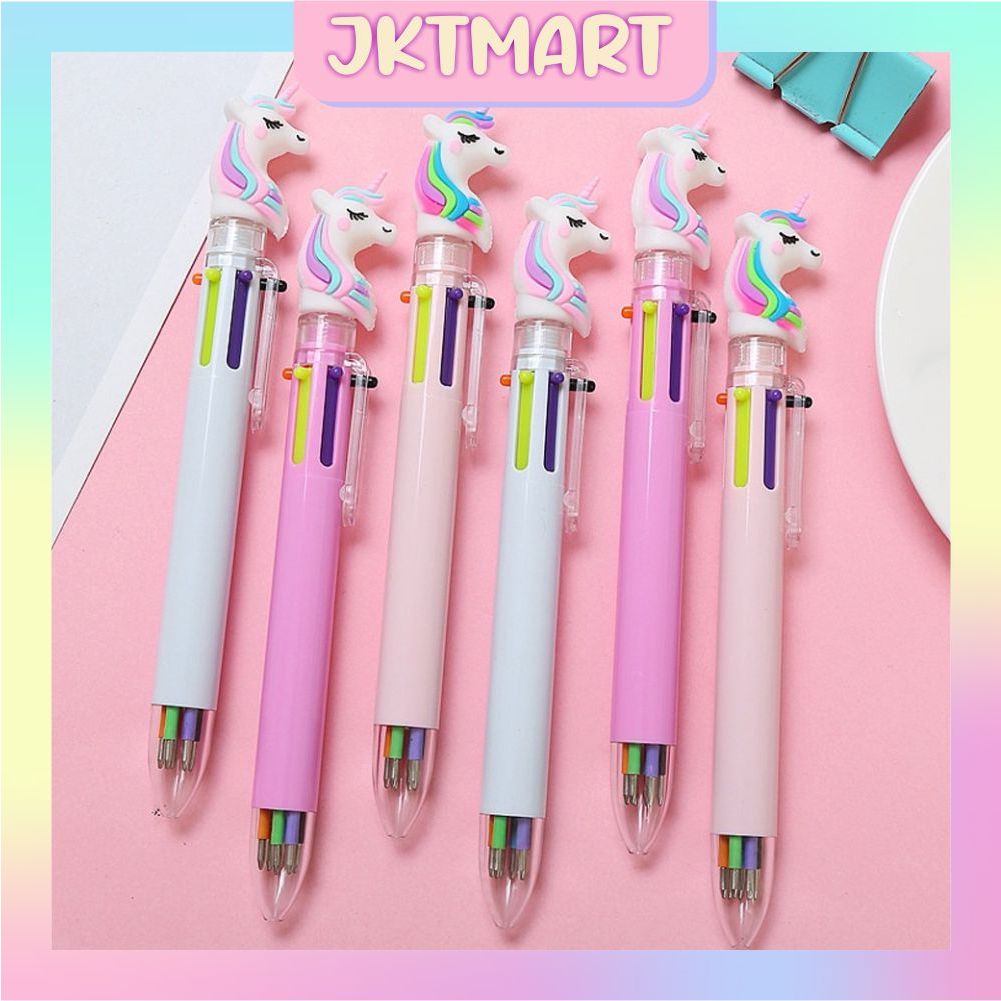 

⭐ JKTMART ⭐ Pena Mekanik 6 Warna Pena Unicorn 6 Warna Pulpen Mekanik Karakter Unicorn Import S081