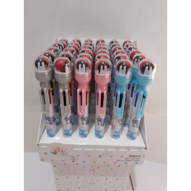 

Pen 6 warna ada roller stamp / pulpen 6 warna dengan stempel