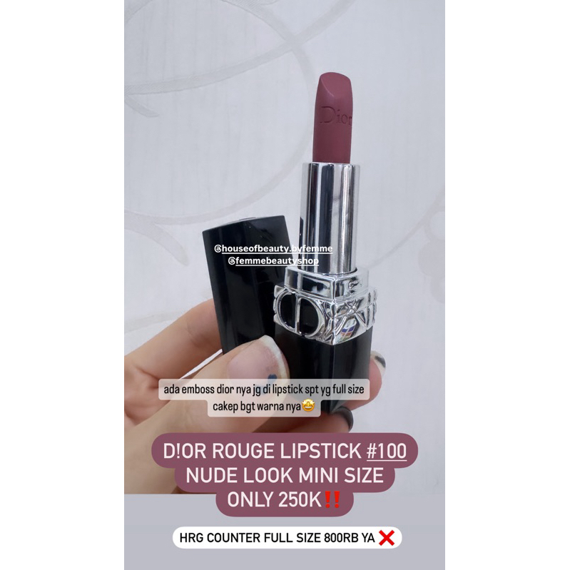 DIOR ROUGE LIPSTICK MINI SHADE NUDE