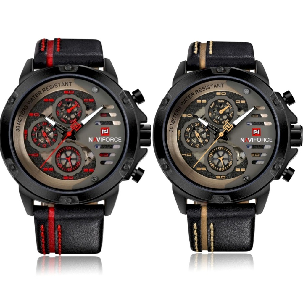 Jam Tangan Naviforce NF9110M Pria Sport Chronograph Original Anti Air