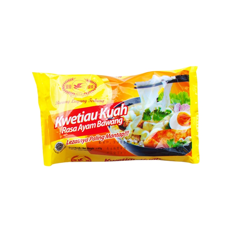 

Kwetiau Kuah Rasa Ayam Bawang Cap Burung Layang Terbang