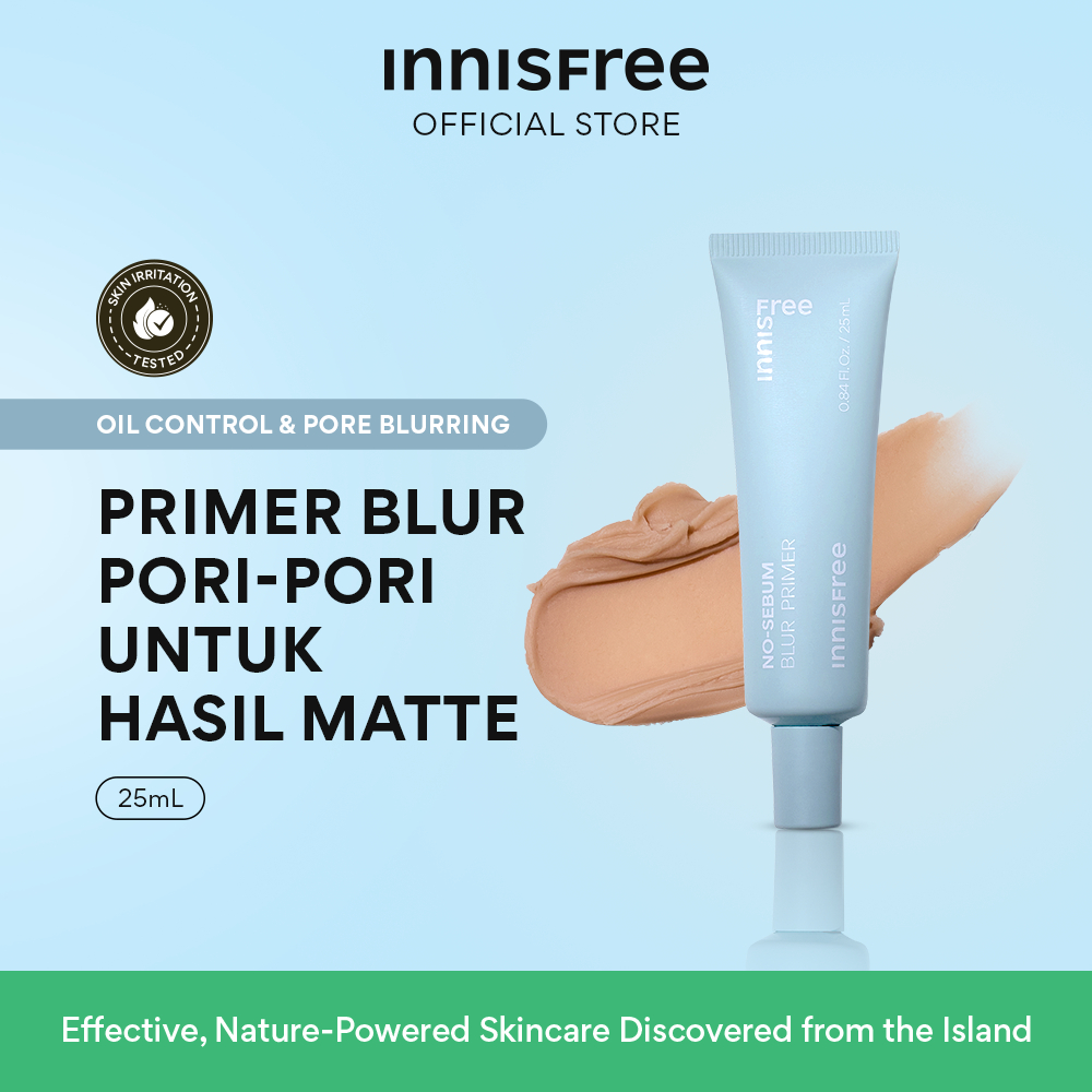 Innisfree No Sebum Blur Primer 25ml - Primer Blur Pori-Pori untuk Hasil Matte