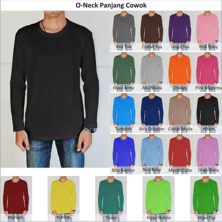Kaos cotton polos panjang kaos polos premium termurah
