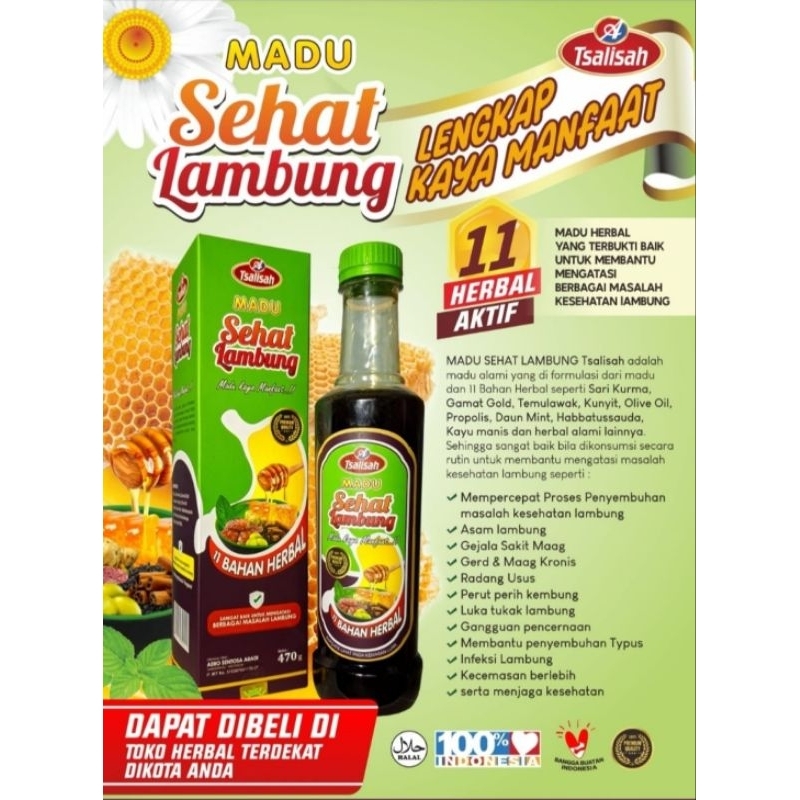 

Madu Sehat Lambung Tsalisah 470 Gram / madu asam Lambung / Madu herbal