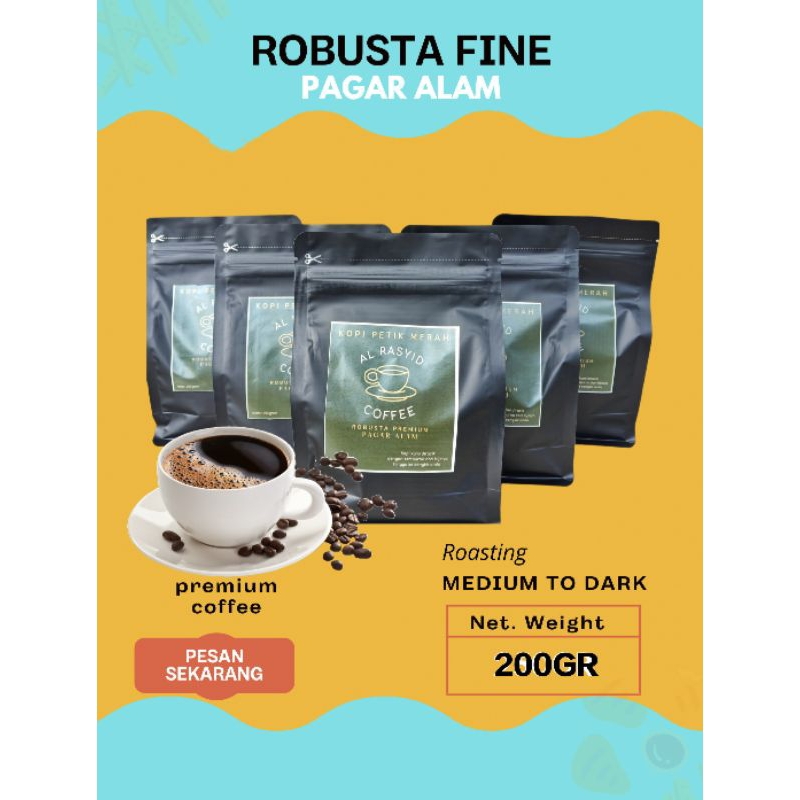 

Kopi Petik Merah/Robusta Fine Al Rasyid Pagar Alam