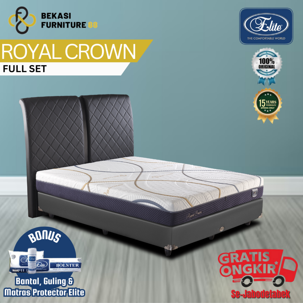 New - Full Set Kasur Springbed Elite Royal Crown