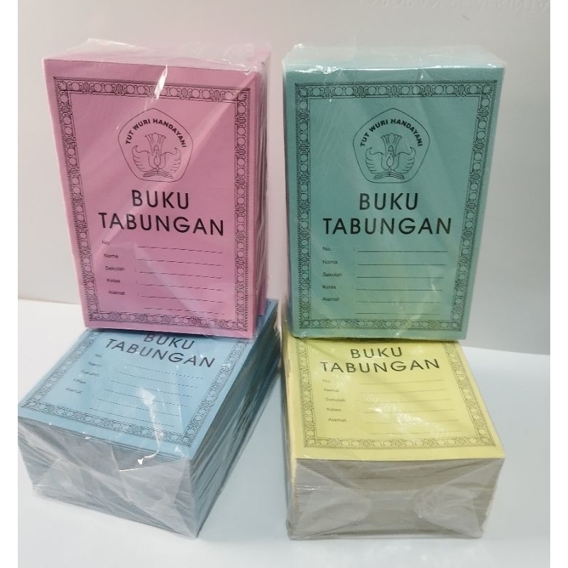 

buku tabungan isi 25 pcs 4 warna