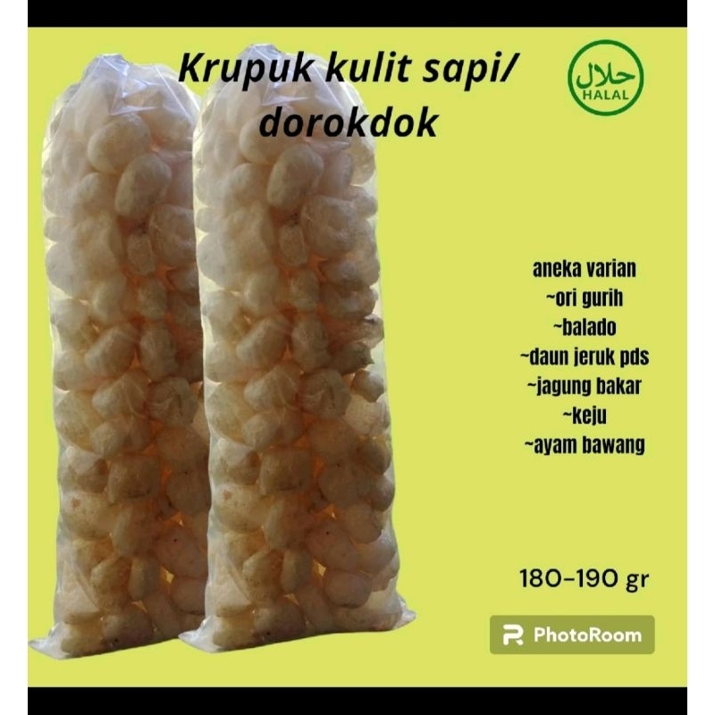 

kerupuk kulit sapi/ kerupuk dorokdok (180-190 gram) asli wonogiri dengan berbagai varian rasa di snack camilan wonogiri Cemilan