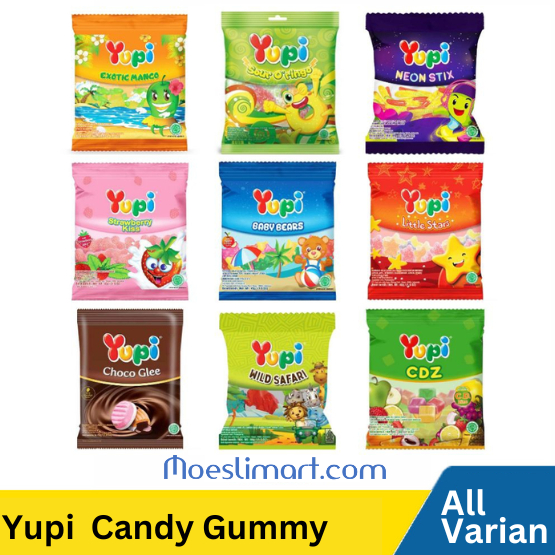 

Peremen Yupi Candy Gummy 45g All Varian | Kiss Strawberry