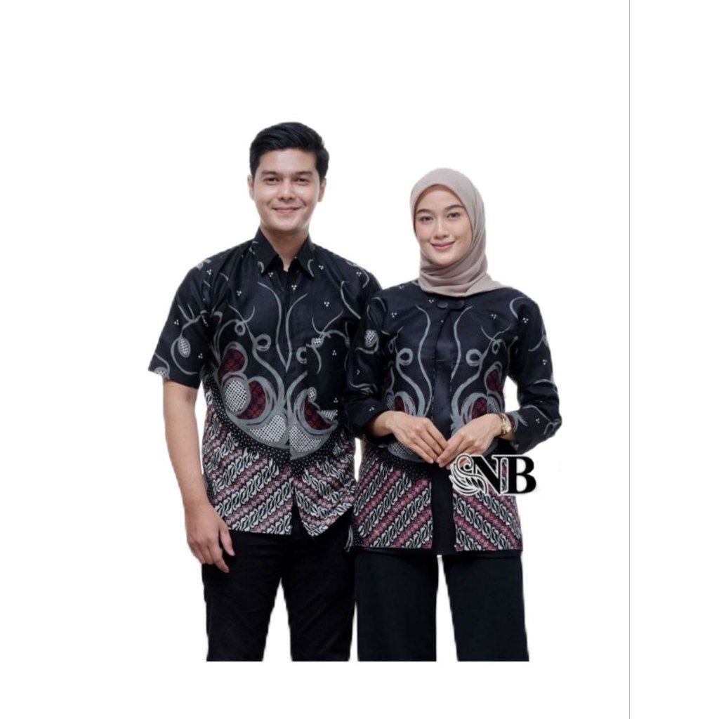 COD BajuBatik Pria Wanita Modern Murah Biasa Kerja Kombinasi Model BOLERO Motif MAHALINI