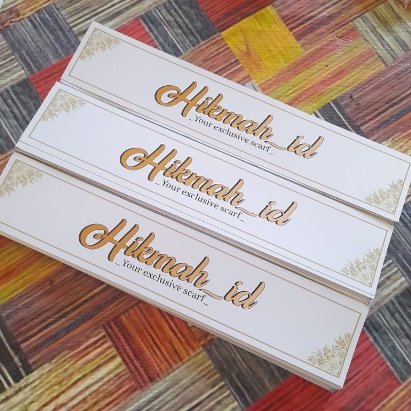 Roll hijab roll baju roll souvenir label custom label roll 4×20