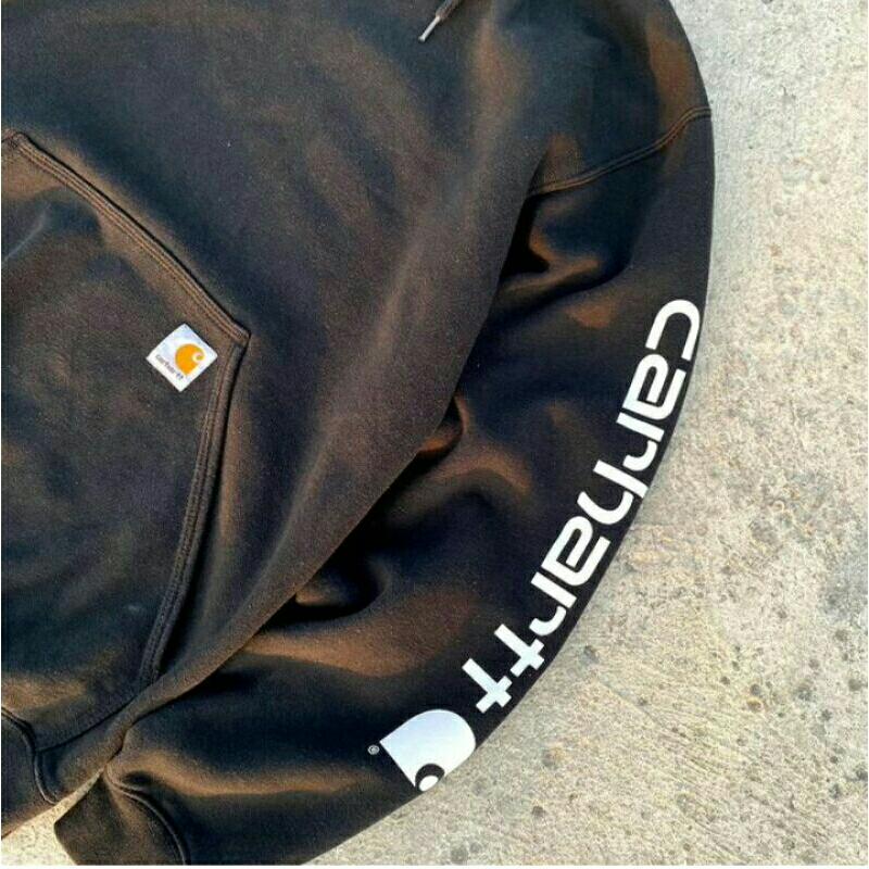 hoodie carhart spellout