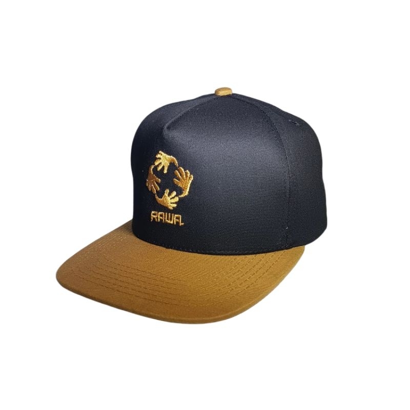 Rawa Snapback Cap  - Olympic - Topi Snapnack Hitam Karamel - Black Caramel