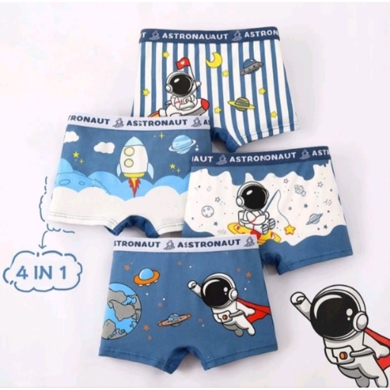 PRELOVED (BARU) CELANA DALAM BOXER ANAK SIZE XL ISI 4