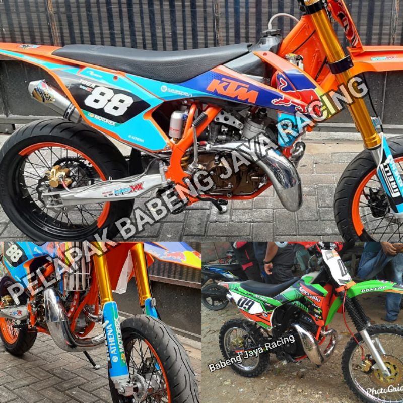 KNALPOT TRAIL UDANG NINJA 2 TAK KR 150 RX KING RGR TS125 SATRIA 2 TAK MODEL KTM PNP RANGKA KTM KLX C