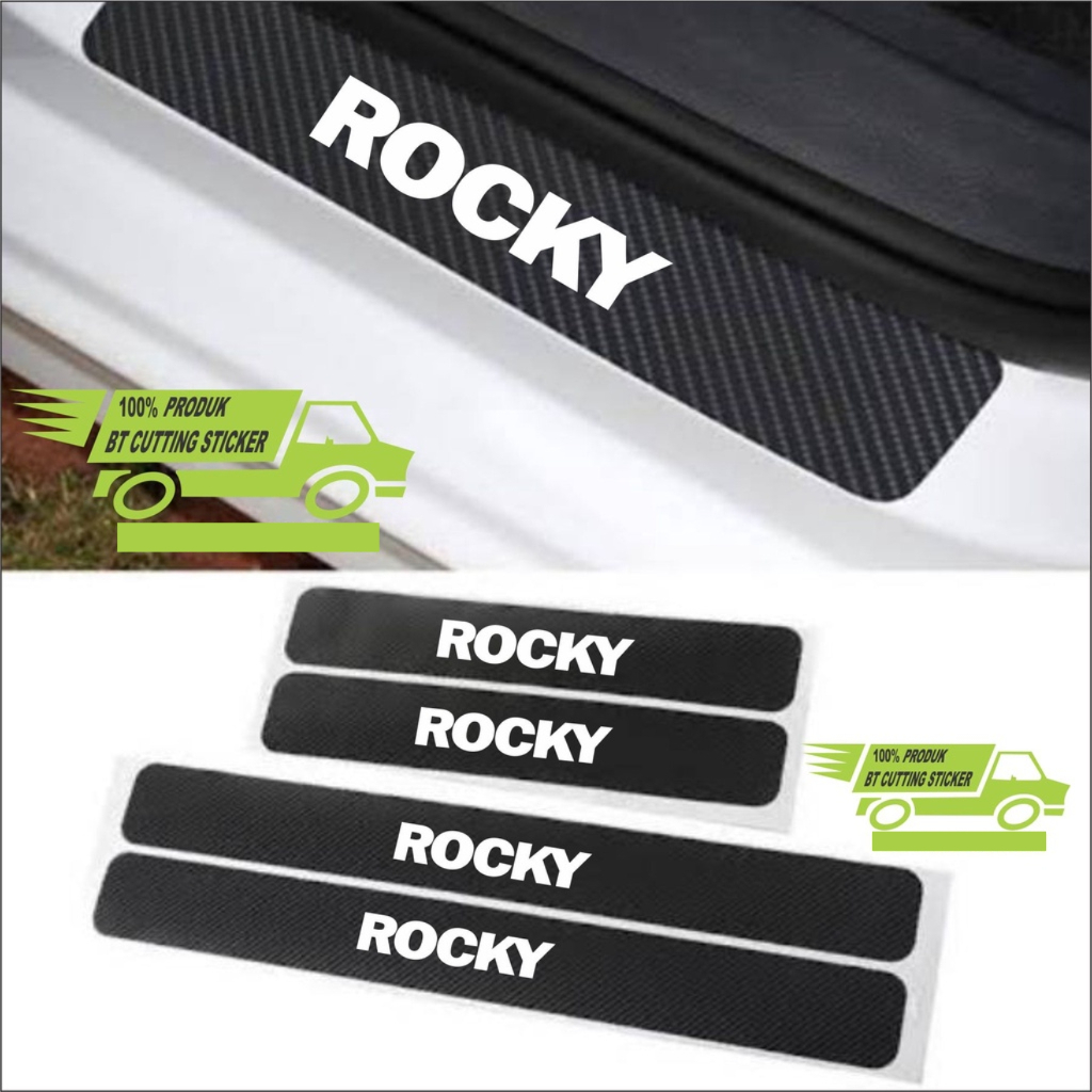 4 pecs sticker carbon 3D STICKER PENGAMAN PINTU MOBIL DAIHATSU ROCKY STICKER MOBIL PENGAMAN CARBON 3