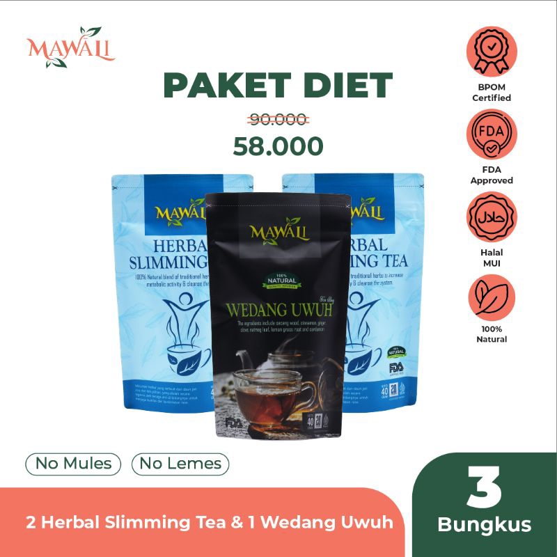 

PROMO 3bungkus hemat paket diet slimming + uwuh MAWALI