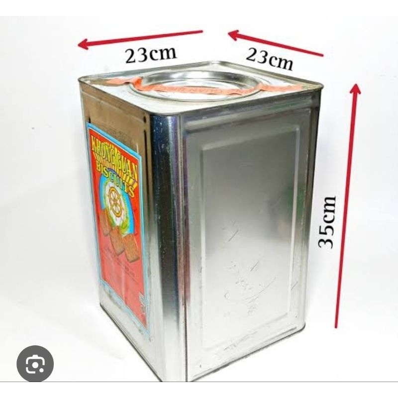 Kaleng blek kosong bekas wafer