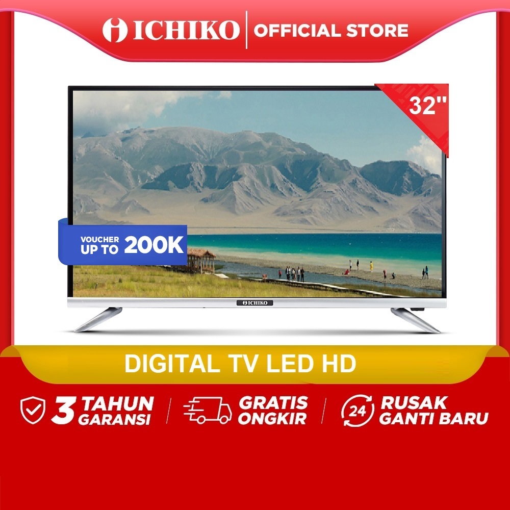 ICHIKO TV LED Digital 32 Inch HD / HDMI / USB - Headphone