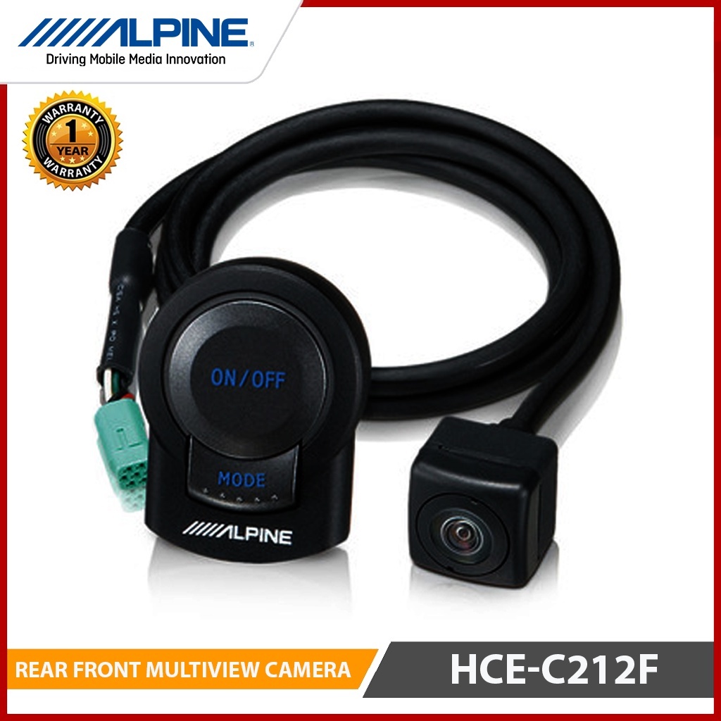 ALPINE Kamera Depan Multiview Mobil Sudut Luas 186° CMOS 1.23MP Garansi 1 Tahun HCE-C212F